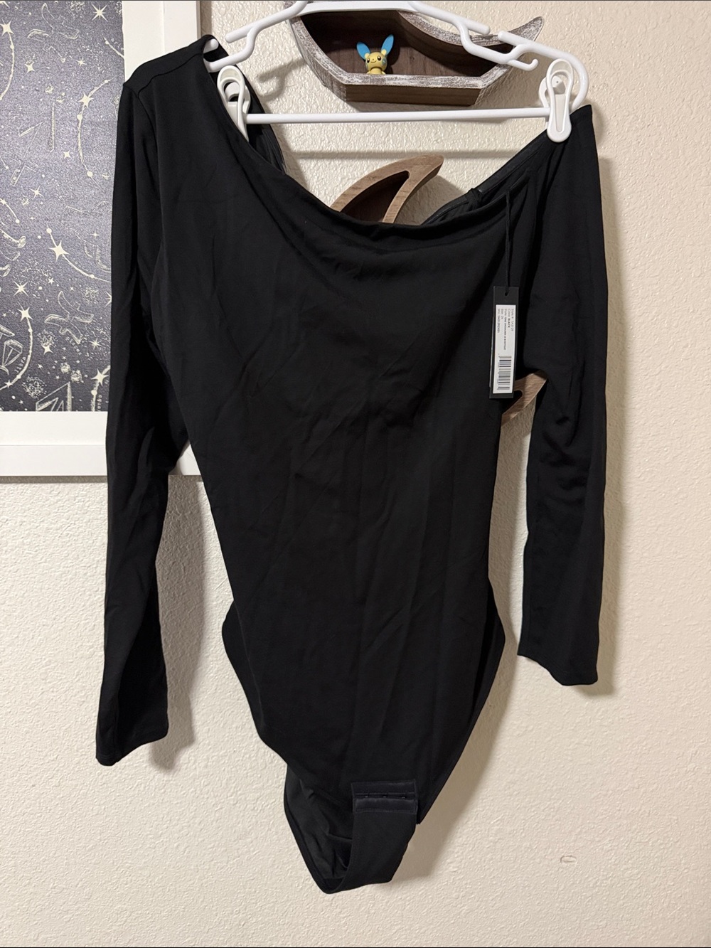TA3 Black One Shoulder Long Sleeve Bodysuit Shapewear sculpting tummy control